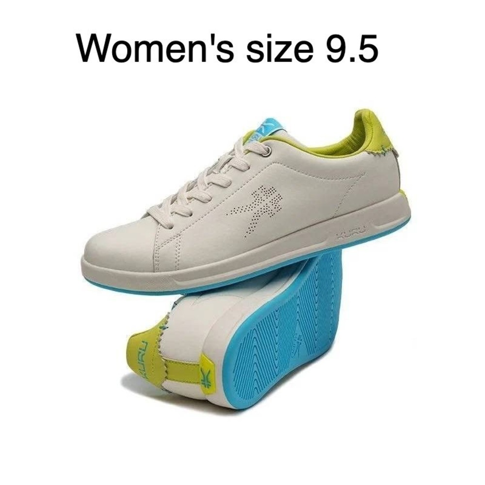 Kuru Roam Bright White Pale Lime Womens 9.5 Sneakers Orthopedic New in Box